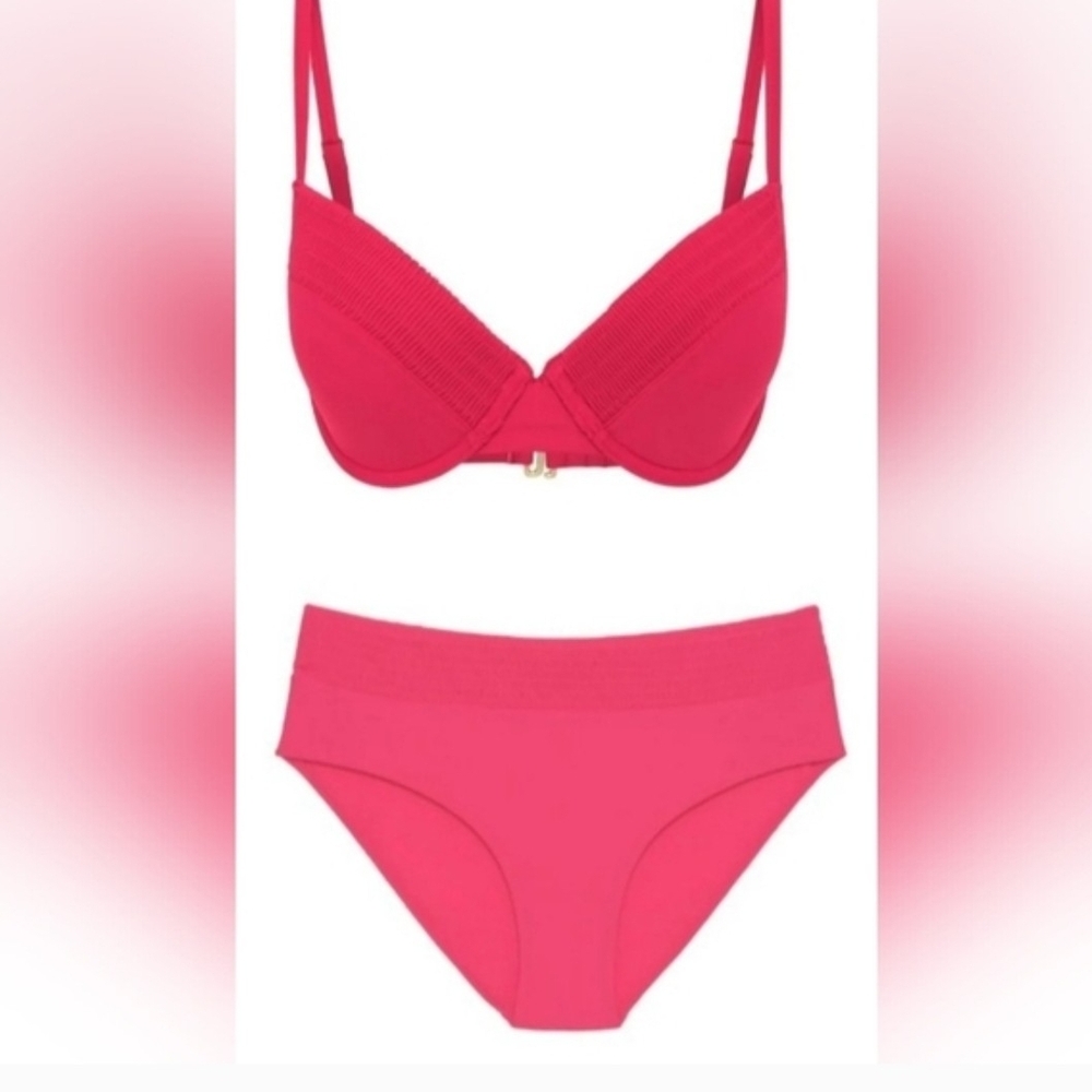 Time and Tru Bold Pink Bikini Set
